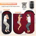 thumbnail image 5 of KingCamp Oversized Flannel Sleeping Bag for Adults, Portable Single Sleeping Bags for Camping with Flannel Lining & Armhole , 9°F-44°F, Black, 5 of 9