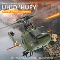thumbnail image 6 of YUXIANG F07-V Remote Control Helicopter, 1/34 Scale UH-1 Huey 6CH Brushless Flybarless RC Helicopter, 3D/6G Stabilized RTF Military Aircraft Model for Adult, 6 of 9