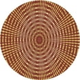 thumbnail image 1 of Ahgly Company Machine Washable Indoor Round Transitional Yellow Area Rugs, 4' Round, 1 of 7