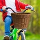 thumbnail image 1 of Manillar Delantero de La Cesta de La Bicicleta de Los Niños, Cesta Delantera de Ciclo de La Bicicleta de La Decoración de La Bicicleta para La Comida Marron oscuro, 1 of 8