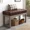 Pu-Red Brown, variant on HASLE Upholstered Ottoman Bench 27" End of Bed Entryway Shoe Stool, Black | Tufted Padded Bench, Durable Faux Leather, Sturdy Wood Frame, Thickened Cushion, Spacious Size, Quick Assembly, 7 Colors