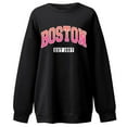 thumbnail image 4 of UJNDER Women's Casual Long Sleeve Printed Crewneck Sweatshirt Comfortable Tunic Loose Fit Black XL, 4 of 4