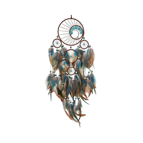PBAZIH Dreamcatcher Wall Decoration, Woven Craftsmanship with Colorful Feathers, Unique Home Interior Decor for Living Room, Bedroom, or Office, Symbolizes Protection and Serenity