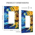 thumbnail image 3 of Rocae vintage Starry Sunflower for Decorator Light Switch or Receptacle Outlet Wall Plate,Polycarbonate Thermoplastic-Style U, 3 of 6