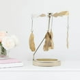 thumbnail image 4 of Rotating Candlestick Metal Rotating Tea Light Tea Light Candle Holder for Tray Tea Fireplace Feather, 4 of 9