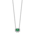 thumbnail image 2 of Primal Gold 14 Karat White Gold Diamond and Emerald Necklace, 2 of 3