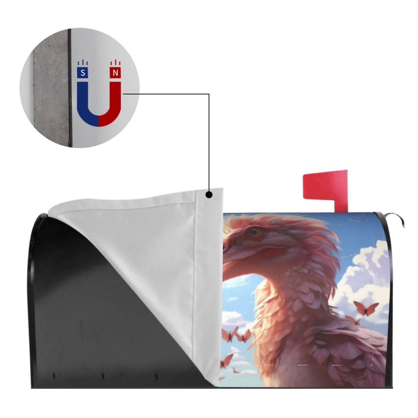 Kdxio Magnetic Mailbox Cover 21x18 in Mailbox Cover Outdoor Decoration Holiday Mailbox Covers for Home Garden Yard-21x18 in