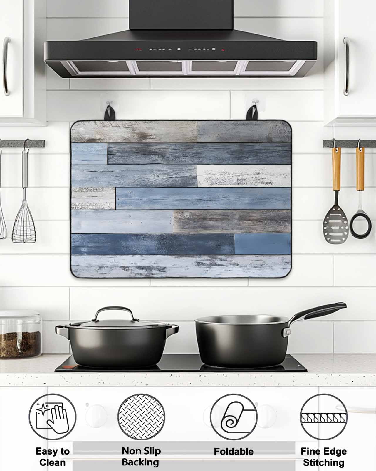 Farmhouse Stove Top Covers for Electric Stove, 28'x20'' Sunflower Gnome Bee Star Yellow Buffalo Plaid Patchwork Glass Ceramic Stove Cover Foldable Rubber Mat Cooktop Protector for Kitchen