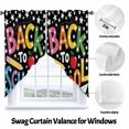 thumbnail image 3 of Swag Curtain Valances School Season Swag Valances for Kitchen Windows Pencil Stars Cartoon Style Black Short Topper Curtains Valance Tier Pair for Kitchen Bedroom Living Room Bathroom 28"x36", 3 of 8