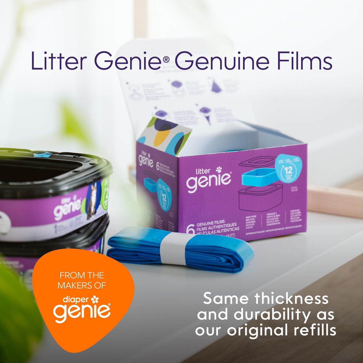 Litter Genie Genuine film - 9pk Up to 18 months of supply for one cat