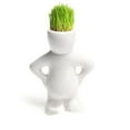 thumbnail image 4 of SUSHANG Ceramic Hair Doll Planter Mini Bonsai Tree Pot Cute White Head Flower Pot with Tray for Indoor Outdoor Garden Decor Perfect for Growing Flowers Vegetables Fun Patio Gardening Gift, 4 of 6