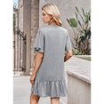 thumbnail image 2 of Vestido de Cuello Redondo y Corta Gris XXL, 2 of 7