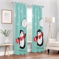 thumbnail image 7 of Coolnut Black Out Curtain Doorway Curtains for Window Treatments 84" Penguin Wearing A Scarf Having Fun Room Divider Curtains Kitchen Curtains, 7 of 7