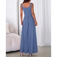 thumbnail image 5 of BTFBM Women Summer Square Neck Maxi Dress Spring Elegant Classy Sleeveless Formal Wedding Guest Cocktail Dresses, 5 of 8
