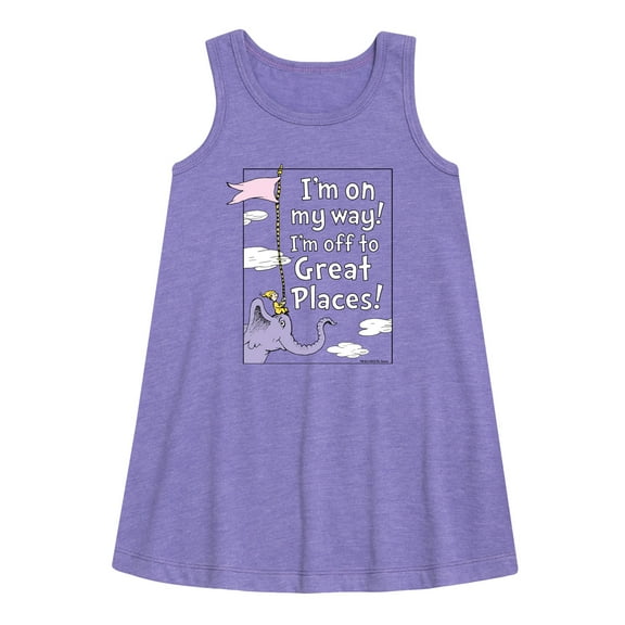 Dr. Seuss - I'm On My Way - Toddler and Youth Girls A-line Dress