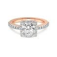 thumbnail image 3 of 2 Carat IGI Certified Radiant Shape Lab Grown Diamond Engagement Ring | 14K Rose Gold | Lumina Halo Diamond Eternity Lab Diamond Ring | FG-VS1-VS2 Quality Friendly Diamonds, 3 of 5