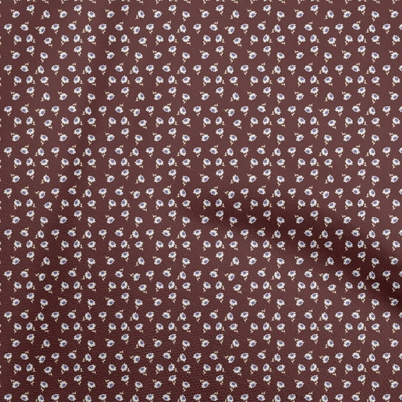 oneOone Cotton Poplin Twill Maroon Fabric Florals Sewing Fabric By The Yard Printed Diy Clothing Sewing Supplies 56 Inch Wide