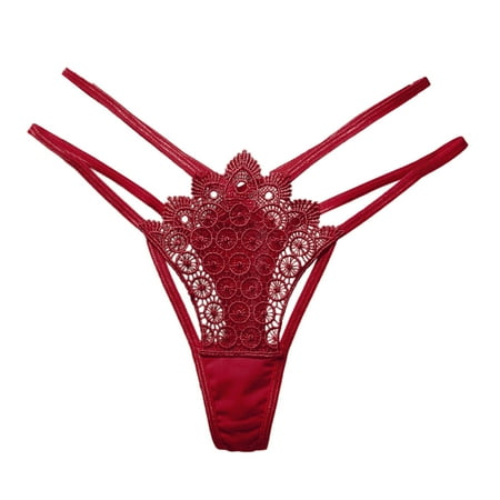 

ZMHEGW Womens Underwear Thongs Lace Bikini G String Thong Stretch Ladie Brief Thong Womens Panties