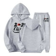 thumbnail image 3 of Girls Boys Christmas Sweatsuit Set 2 PC Graphic Long Sleeve Hooded Sweatshirt Holiday Top and Jogger Sweatpants Boys 13-14 Years Clothes, 3 of 3
