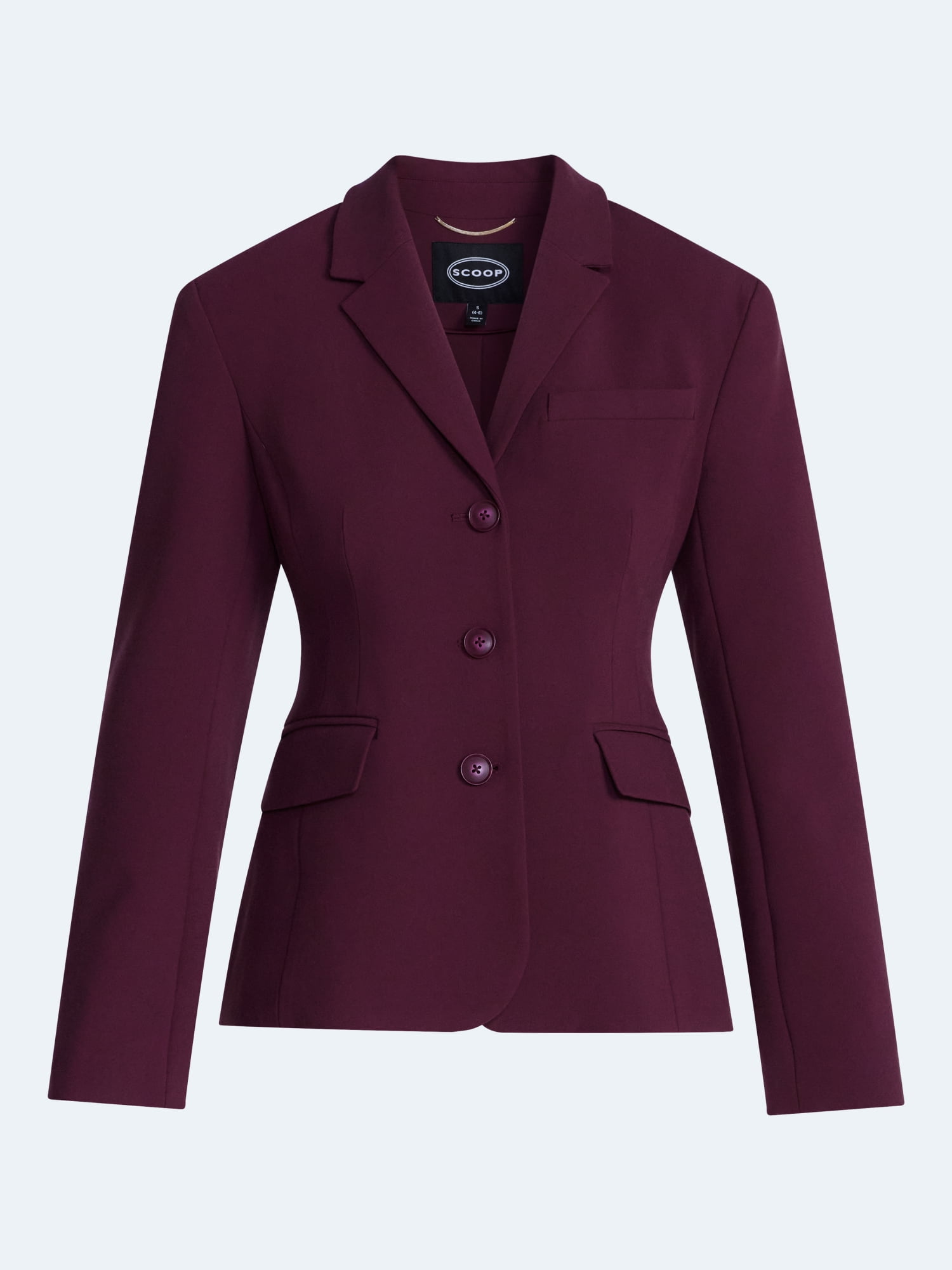 Scoop Women's and Women's Plus Notched Hourglass Blazer, Sizes XS-XXL