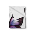 thumbnail image 2 of Swallowtail Butterfly Soft Flannel Fleece Throw Blanket, Vivid Animal Nature Fragile Creature, Cozy Plush for Indoor and Outdoor Use, 50" x 70", Violet Blue Maroon Pink, by Ambesonne, 2 of 6