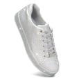 thumbnail image 6 of LUCKY STEP Rhinestone Fashion Glitter Sneakers Shiny Platform Shoes,Silver Rhinestone,Womens, 6 of 6
