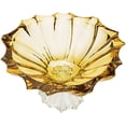thumbnail image 2 of Aurum Crystal AU52068, 13-Inch Amber Plantica Crystal Fruit Bowl on a Stem, Decorative Centerpiece Wedding Gift Platter, Clear Czech Crystal Footed Deep Plate, Bohemian Crystal, 2 of 2