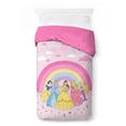 thumbnail image 1 of Disney Princess 'Rainbow' Kids Twin Reversible Comforter, 100% Polyester, 1 of 4