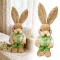 thumbnail image 2 of HEFEIYI Handmade Woven Rabbit Craft Garden Desktop Ornament Decorative Sculpture for Home, 2 of 3