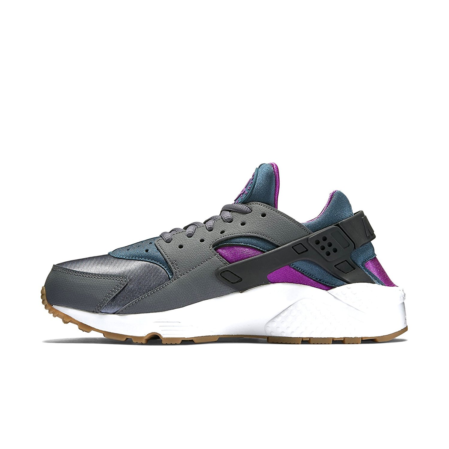 Nike Women's Air Huarache Run Running Shoe-Dark Grey/Teal/Violet - image 3 of 5