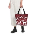 thumbnail image 5 of Bingfone Christmas Buffalo Plaid Women Shoulder Tote Bags Casual Bag Ladies Shopping Handbag, 5 of 7
