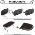 thumbnail image 3 of 8 Player Oval Poker Game Table, 71" Poker Tables with Collapsible Legs, Padded Rails & Cup Holders, Portable Poker Table for Texas Holdem Poker and Blackjack, Brown, 3 of 8