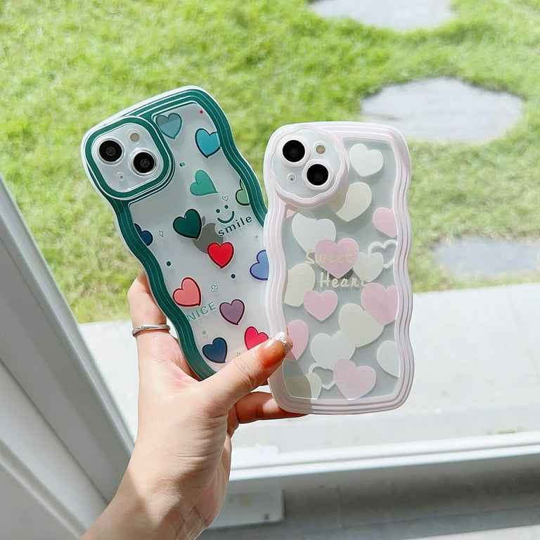 Compatible with iPhone 14 Heart Case for Women Girls