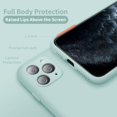 thumbnail image 4 of IBAOLEA iPhone 11 Pro Max Case, Silicone Ultra Slim Shockproof Phone Case with Soft Anti-Scratch Microfiber Lining, [Enhanced Camera Protection], 6.5 inch, Clove Purple Mint green, 4 of 7