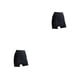 thumbnail image 3 of Minnieouse Pantalones cortos de seguridad transpirables de cintura alta de doble capa para mujer pantalones cortos finos de seda de hielo de Color Negro 2piezas, 3 of 6