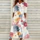 thumbnail image 2 of Vestido de Manga Corta para las Mujeres Estampado Cuello Redondo con Bolsillos, Vestido de Verano Sexy Y Casual para las Mujeres, 2 of 5