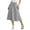 Gray, variant on ZToonmas Girls' 5-15Y Solid Color A-Line Midi Skirt Elastic Waist Flared Skirt with Bow Kids' Casual and Sports Skirt