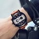 thumbnail image 2 of Reloj de cuarzo para hombre, relojes para hombre, reloj de pulsera redondo de cuarzo analógico de cuero de moda para hombre, reloj de negocios para hombre., 2 of 4