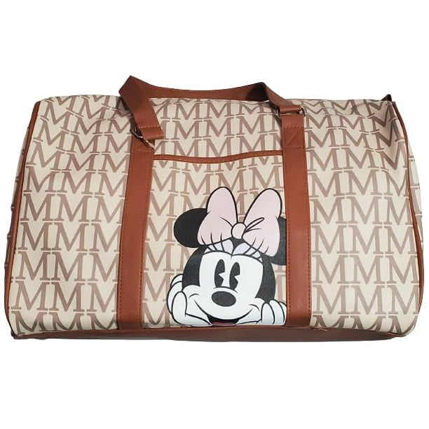 Bolsa de viaje Disney, color beige, tamaño mediano, diseño de Minnie Mouse