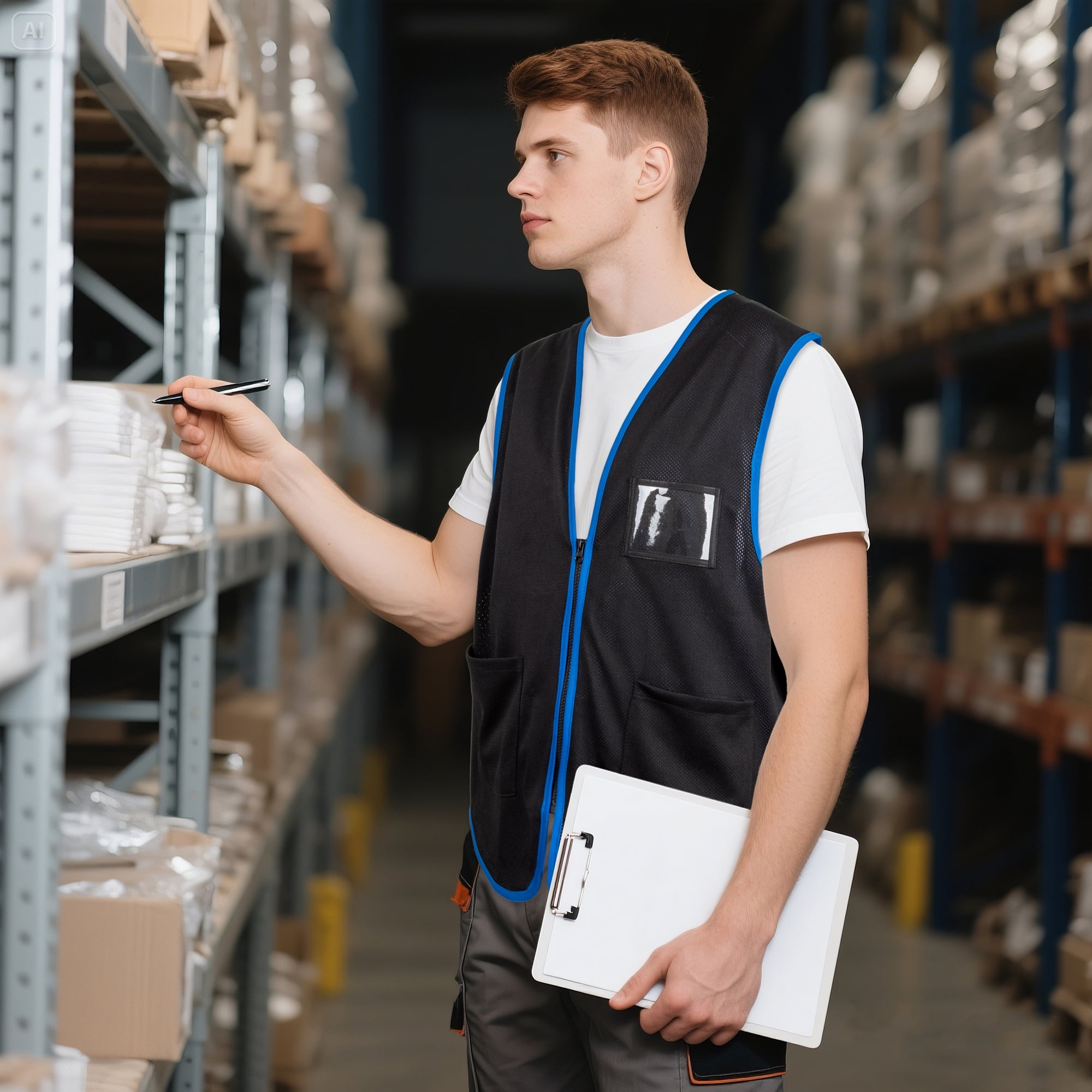 TOPTIE Supermarket Employee Volunteers Uniform Vest Unisex Zipper