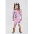 thumbnail image 2 of Disney Minnie Mouse French Terry T-Shirt and Shorts Outfit Set Infant to Big Kid, 2 of 5
