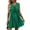 Green, variant on Women's tied front pleated sleeveless mini dress with 100% viscose fabric for a breezy flowy look for everyday wear