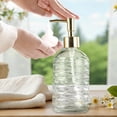 thumbnail image 1 of Extured Glass Soap Dispenser Refillable Liquid Hand Soap Dispenser For Bathroom Premiums Pump Bottle For Shower Gel Shampoo Lotion Kitchen Sink Decor, 1 of 6