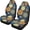 Colorful Mandala Floral, variant on chaqlin Blue-purple Hummingbird Flowers Pattern Auto Seat Covers Front Seats 2 Piece Soft Stretchy Fabric Seat Bench Covers Universal Car Interior Protection Set