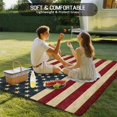 thumbnail image 4 of American Flag Outdoor Rug 5x7 Ft - Reversible Patio Rug Outdoor Camping Rugs, Vintage Red BlueUSA Flag Washable Indoor Outdoor Area Rugs, Non-Slip Outdoor Carpet Runner for Deck/Porch, 4 of 8
