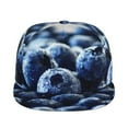 thumbnail image 2 of Gaeub Blueberry Flat Bill Snapback Hats Baseball Caps with Adjustable for Running Workouts and Outdoor Activities, 2 of 9