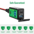 thumbnail image 3 of M.2 3.1A/4.8A SAE to USB Type-C Motorcycle Voltmeter ON/Off Switch Fast Charger, 3 of 8