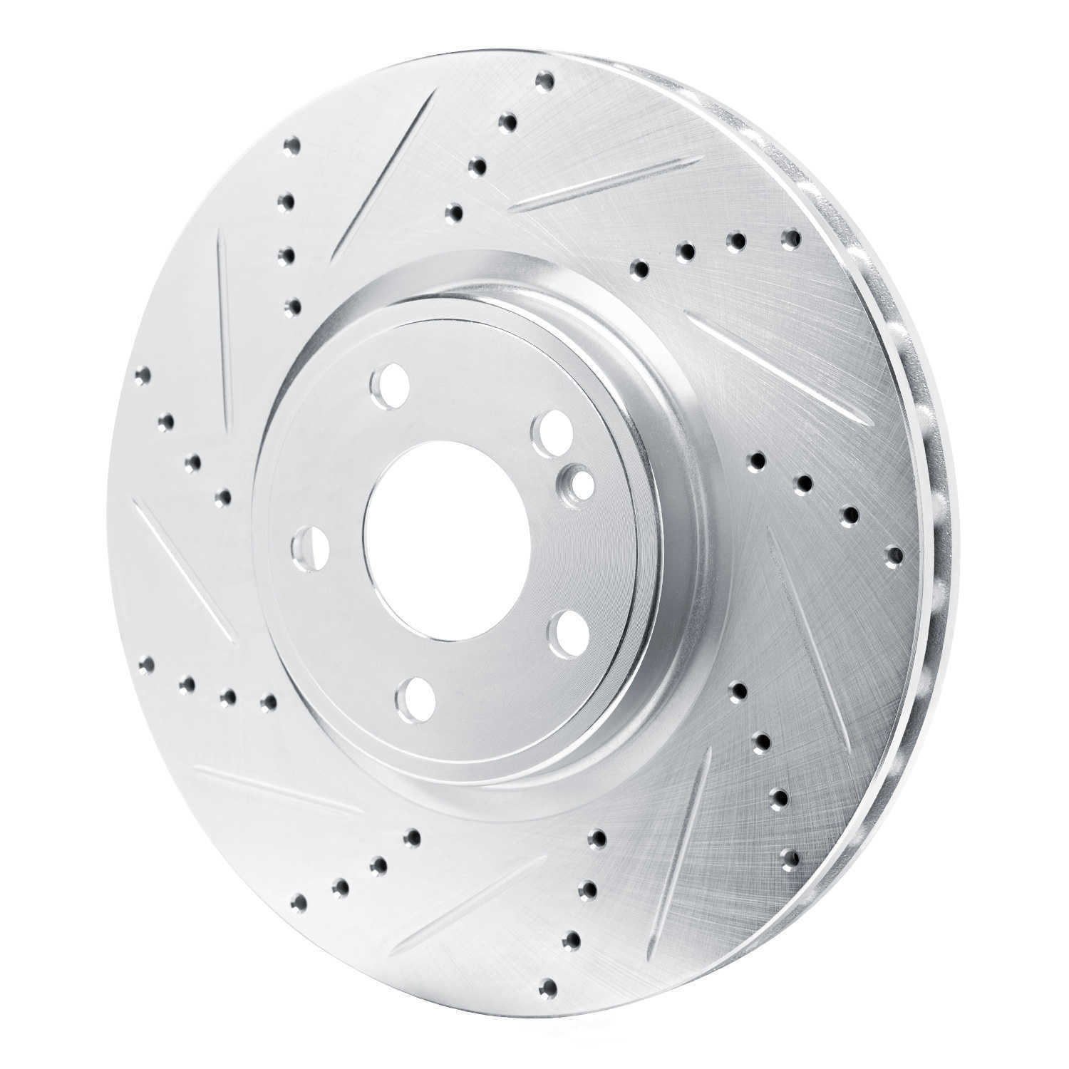 Dynamic Friction Company 631-63185L DFC Brake Rotor - Drilled And Slotted - Silver