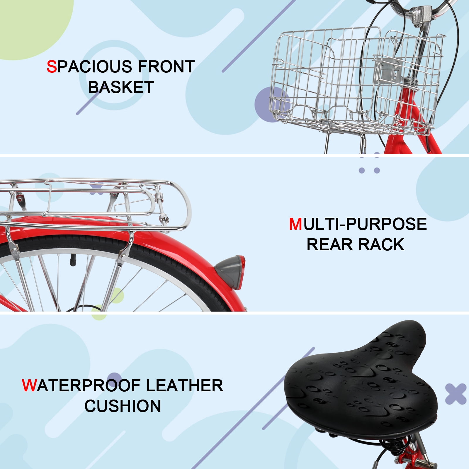 Ktaxon 26in Urban Commuter City Bike, Shimano 7 Speed Adult