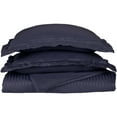 thumbnail image 1 of Stripes Microfiber Wrinkle-Resistant Duvet Cover and Pillow Sham Set Navy Blue / King/Cal King, 1 of 1